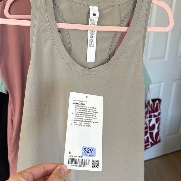 Lululemon Love Tank. Size 8. PTP 17”. See description. - Picture 4 of 7